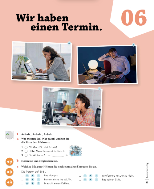 Wir haben einen Termin.