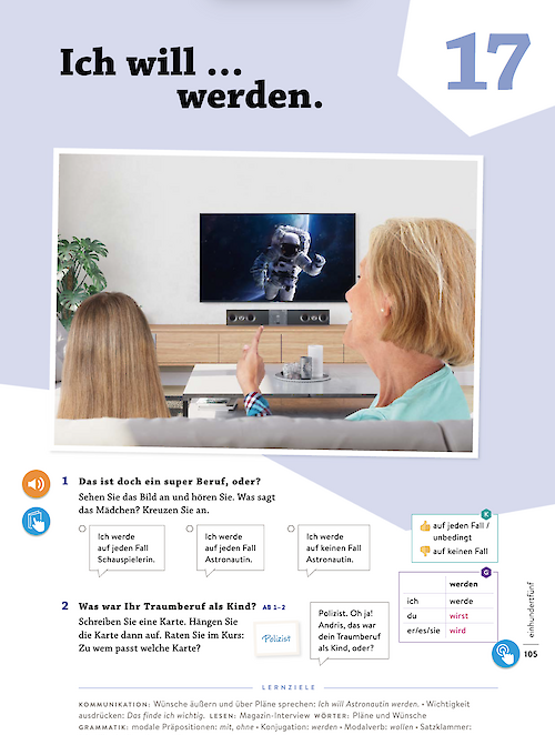 Ich will … werden.