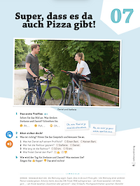 Super, dass es da auch Pizza gibt!