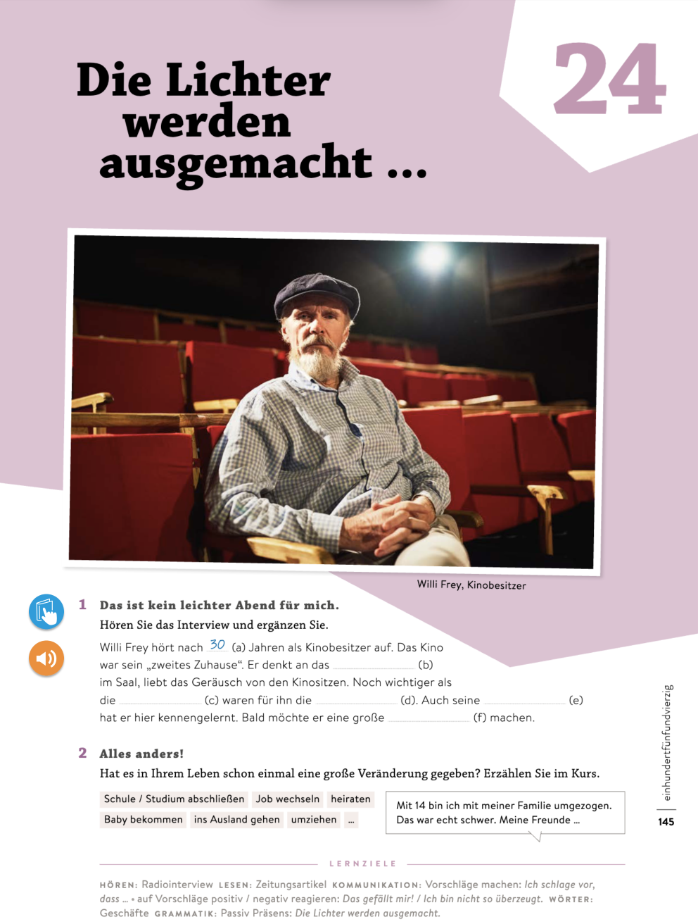 Die Lichter werden ausgemacht...